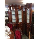 An Italian style corner cabinet and a display cabinet