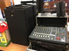 Mixing desk, pair of speakers etc.