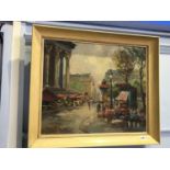 Alioti, Oil on canvas, signed, 'Parisian Street Scene'