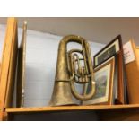 Various pictures and a tuba