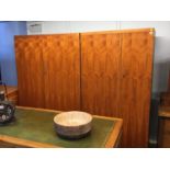 Two teak wardrobes