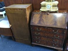 Oak filing drawers and a bureau