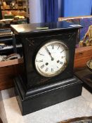 Slate mantle clock