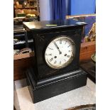 Slate mantle clock