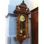 Walnut Vienna wall clock