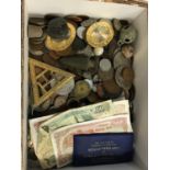 Assorted coins and notes
