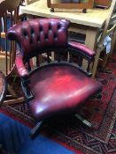A Chesterfield office chair