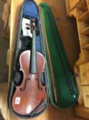 Violin and hard case