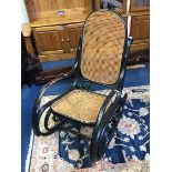 A Bergere Bentwood rocking chair