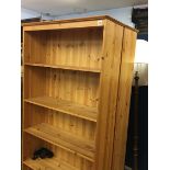 Two bookcases and a quantity of bed ends, to include two doubles and pair of bunks beds