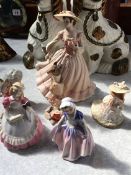 Various figures including Coalport, Beswick etc.