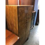 Decorative walnut gents wardrobe