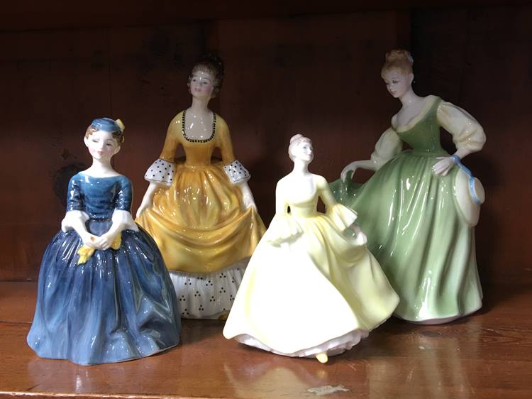 Four Royal Doulton figures