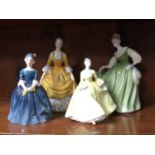 Four Royal Doulton figures