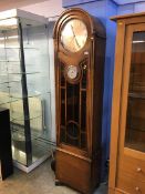 An oak 1930's long case clock