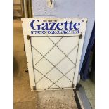 Enamelled Shields Gazette board