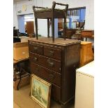 Chest of drawers and a piano stool