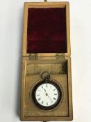 Pocket watch and mauchline ware case