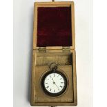 Pocket watch and mauchline ware case