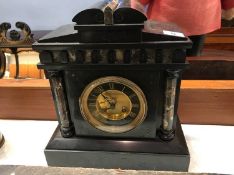 Slate mantle clock