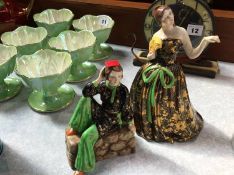 Two Tuscan china 'Plant' figures