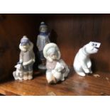 Four Lladro figures