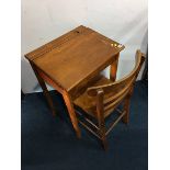 School desk and chair