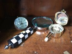 Magnifying glass, compass etc.
