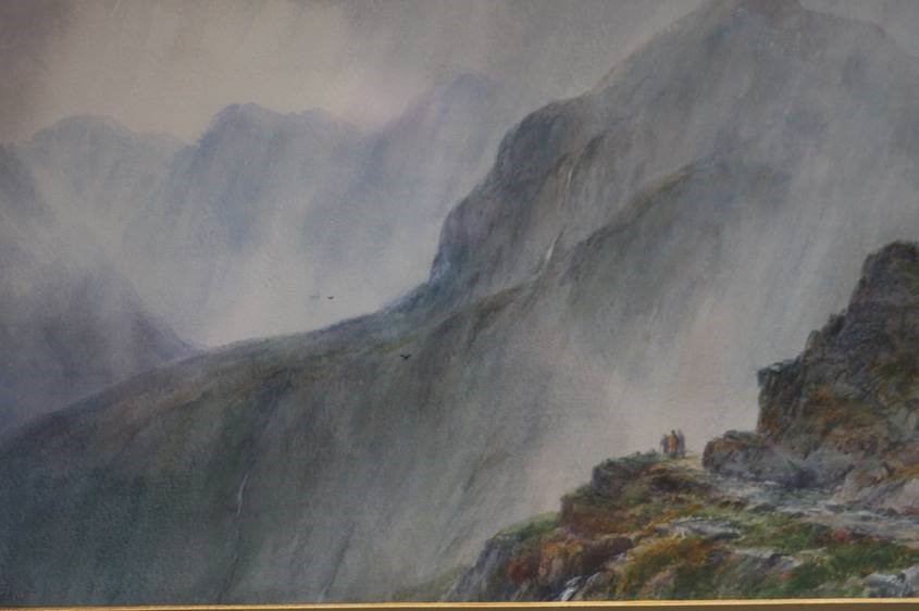 William Baker, pair of watercolours, 'Highland landscape', 33cm x 51cm - Image 2 of 2