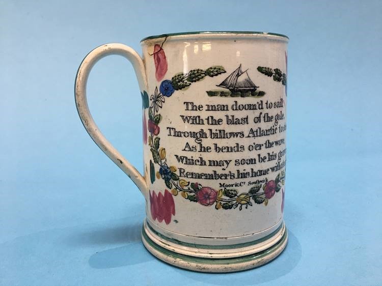 A Sunderland 'Grace Darling' tankard and two Sunderland tankards with views of the Iron Bridge (3) - Image 6 of 11