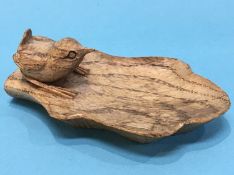 An oak Bob 'Wren Man' Hunter ashtray
