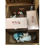 Assorted Nao and Royal Doulton figures