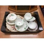 Various tea cups and saucers