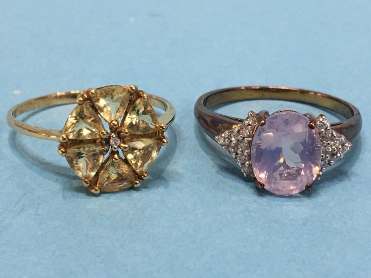 Two 9ct dress rings, 6.5 grams - Image 2 of 2