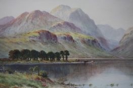 William Baker, pair of watercolours, 'Highland landscape', 33cm x 51cm