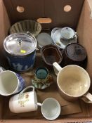 Wedgwood biscuit barrel, CTM tankard etc.