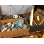 Three boxes of assorted including Denby