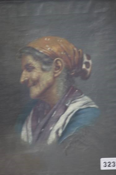 Petronilli, pair of oil on canvas, Italian School, 'Old Neapolitan man smoking a pipe' and 'An old - Image 2 of 2