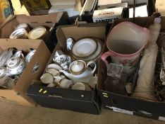 Four boxes of china, assorted