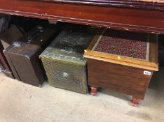 Commode, log bin and a sewing machine