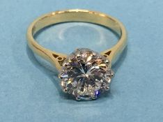 An 18ct gold diamond solitaire ring, the brilliant cut diamond, colour I/J, clarity VS1/VS2,