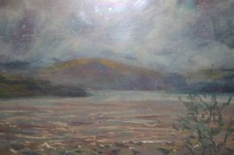 Peter Wood, born 1951, pastel, signed verso, 'Near Oban', 26cm x 36cm