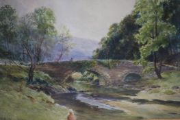 William Baker, two watercolours, 'Rural landscapes', 25cm x 40cm