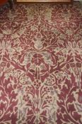 A Morris and Co. purple floral pattern rug