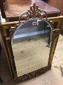 Gilt frame, mirror and a print