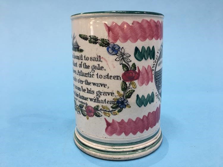 A Sunderland 'Grace Darling' tankard and two Sunderland tankards with views of the Iron Bridge (3) - Image 5 of 11