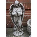 A garden statue of an Angel