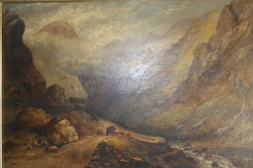 G. Lester, oil on canvas, signed, 'Vale of Glen Coe', 49cm x 75cm