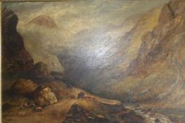 G. Lester, oil on canvas, signed, 'Vale of Glen Coe', 49cm x 75cm