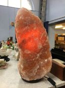 A very large piece of quartz converted in to a table lamp